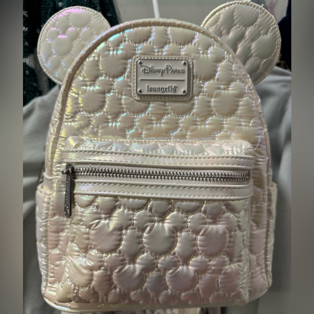 Loungefly Disney Parks Iridescent Quilted Backpack